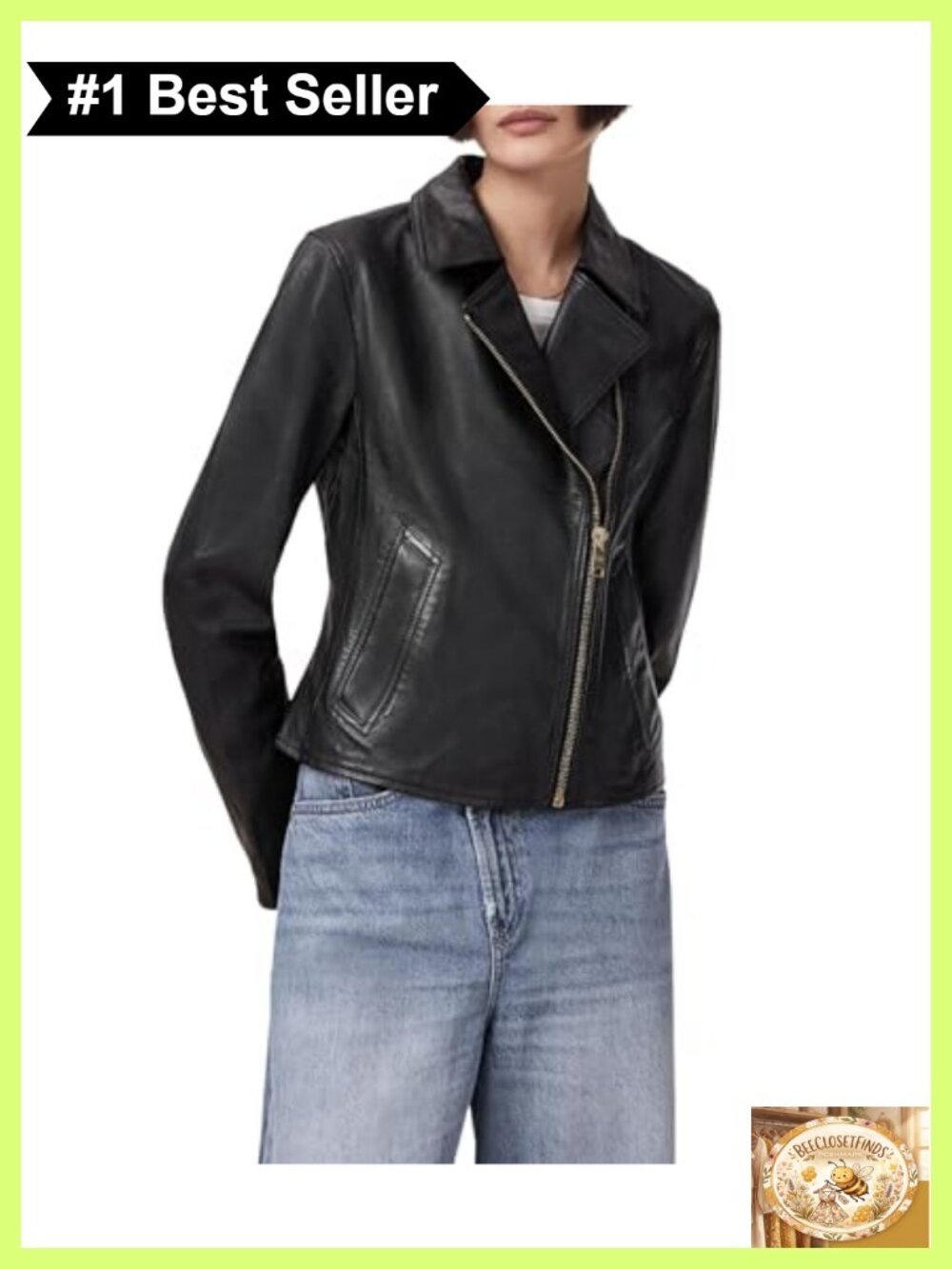 Leather Biker Jacket Slim Fit Long Sleeve Moto Coat Notch Collar